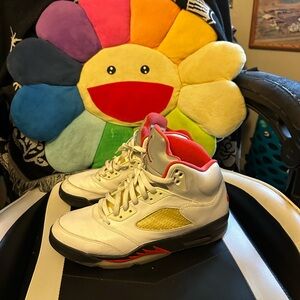 Jordan 5 Retro Fire Red 2020 Size 10 White Red OG Nike Air